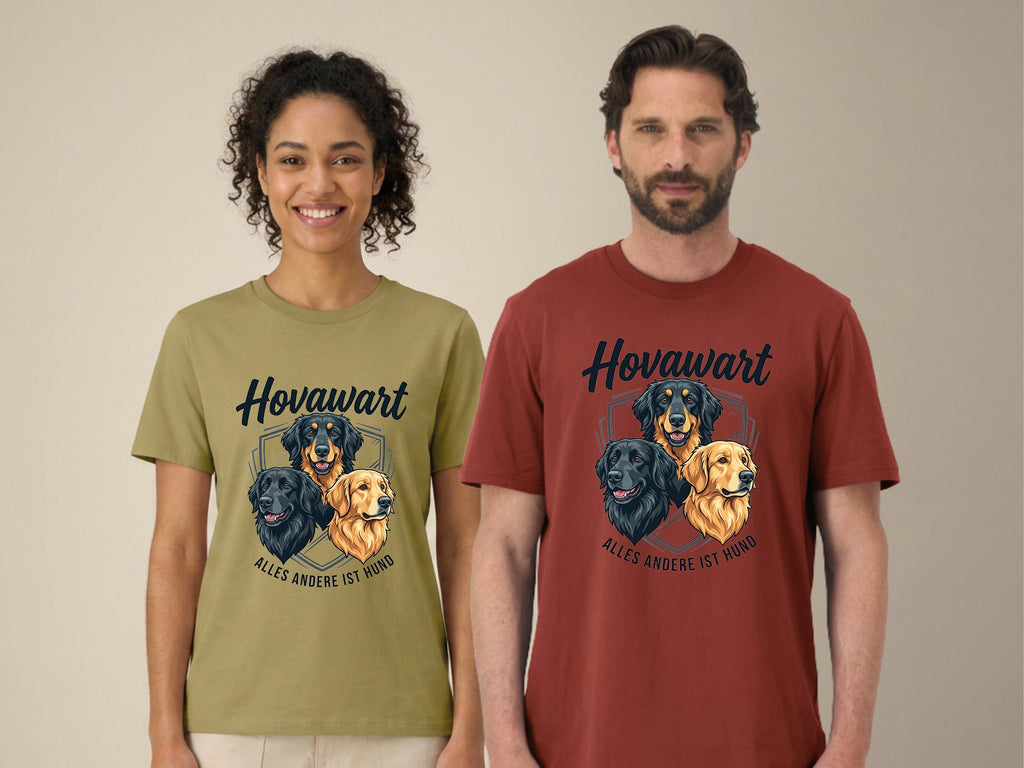 Hovawart T-Shirt mit Charakter – drei starke Hovawarts vorne, klares Statement für echte Hundefans