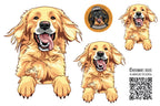 Lachender großer Hund gezeichnet Illustration