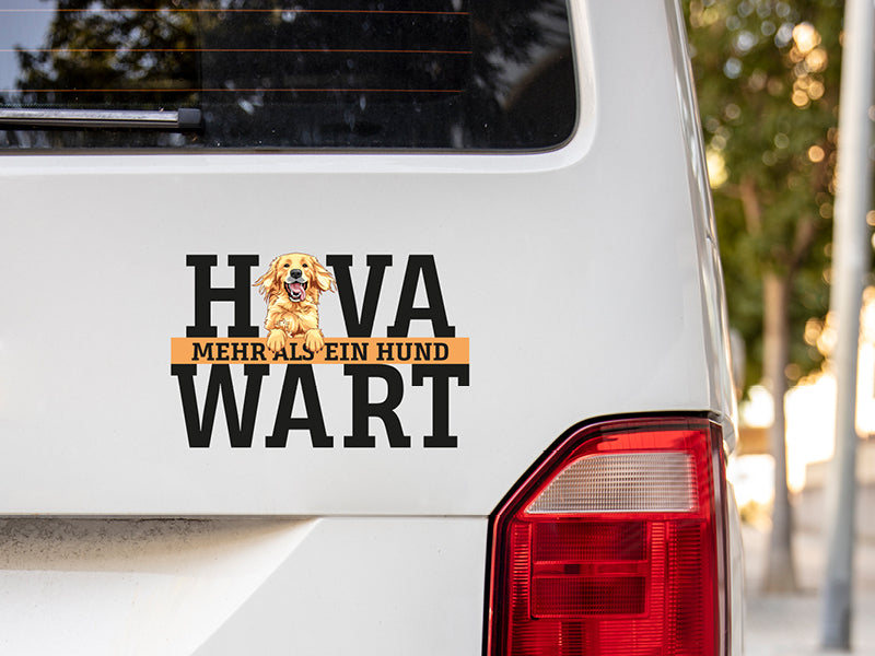 Autoaufkleber Hovawart Hundemotiv Text
