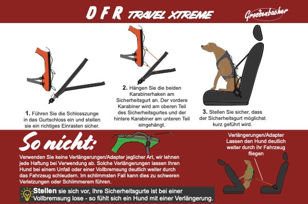 Bedienungsanleitung Autosicherheitsgeschirr für Hunde