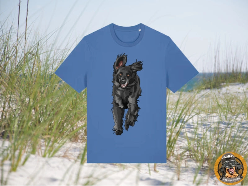 Blaues T-Shirt mit Hundemotiv