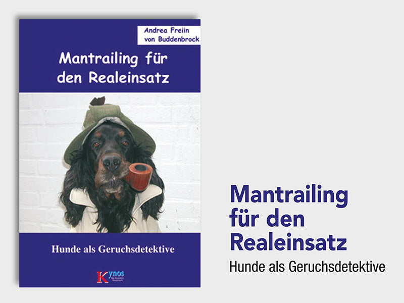 Großer Hund mit Detektivkostüm