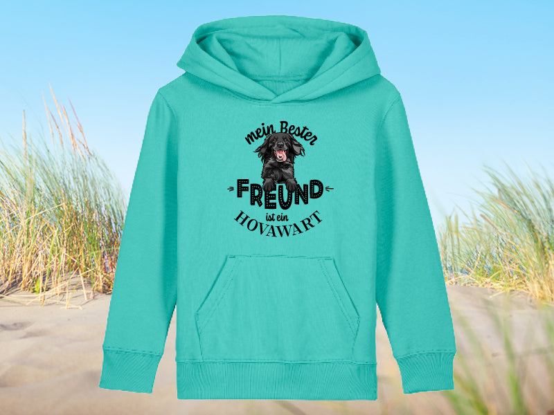 Türkiser Hoodie mit Hovawart-Aufdruck