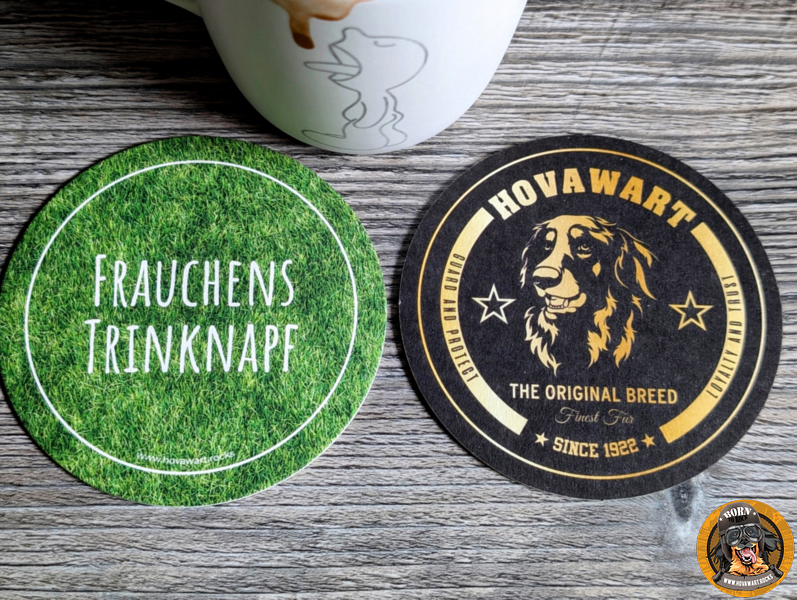 Zwei Untersetzer für Hundefreunde
