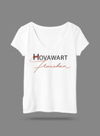 Weißes T-Shirt Hovawart Frauchen