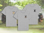 Drei graue T-Shirts mit Hundemotiv