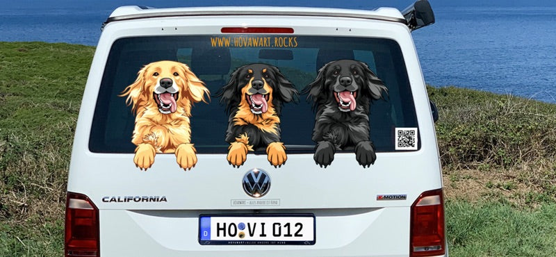 Aufkleber Hovawart in allen drei Farbschlägen
