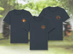 Drei schwarze T-Shirts mit Hundemotiv