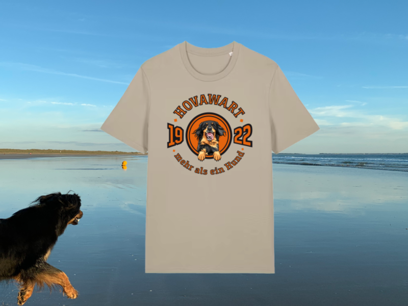 Hovawart-Shirt am Strand Hund