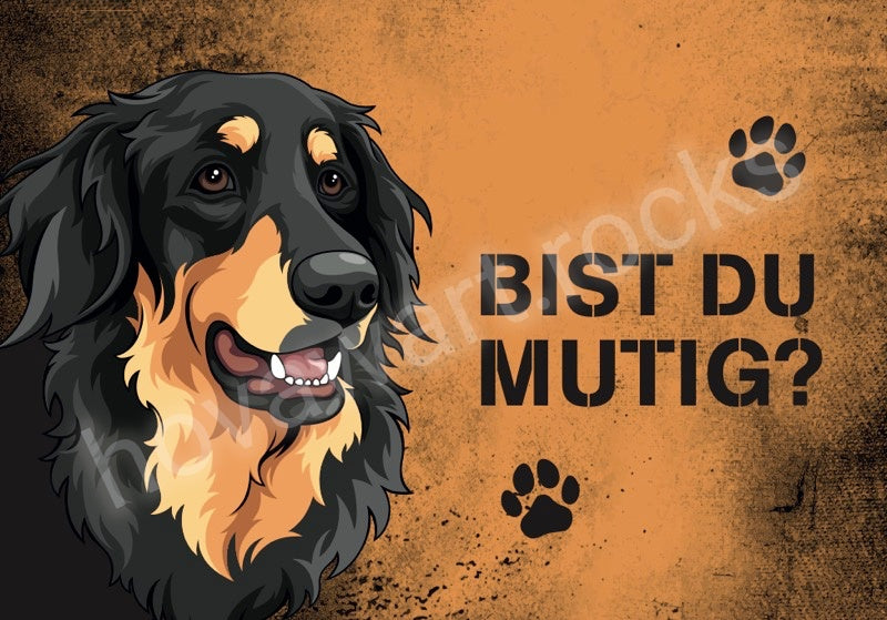 Türschild Hovawart schwarzmarken