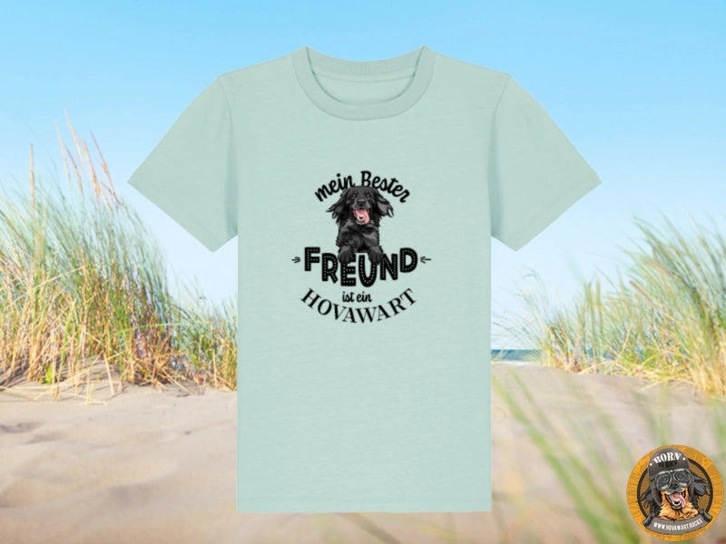 Hellblaues T-Shirt mit Hovawart-Aufdruck