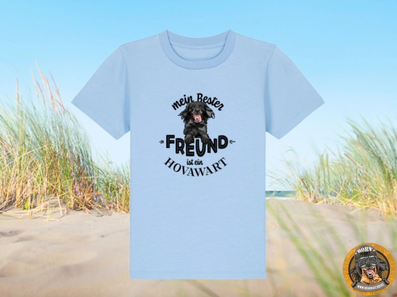 Hellblaues T-Shirt mit Hovawart-Aufdruck