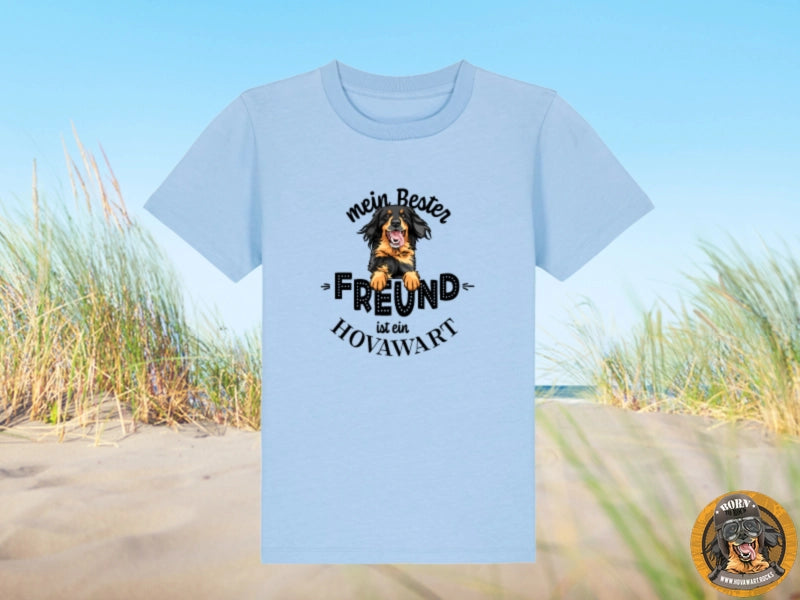 Hellblaues T-Shirt mit Hovawart-Print