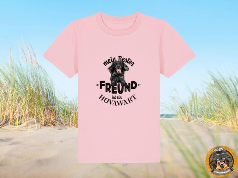 Rosa T-Shirt mit Hovawart-Aufdruck