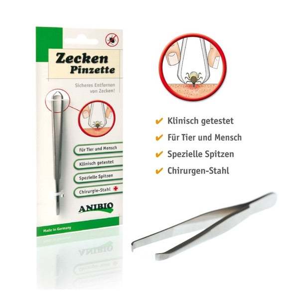 Diese Zeckenpinzette wurde von Tierärzten mitentwickelt und besteht aus hochwertigem Chirurgenstahl.