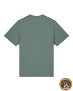 Grünes T-Shirt Rückseite, Hunde-Logo