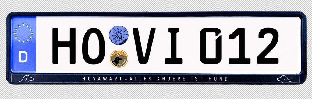 Nummernschild mit Hovawart-Logo